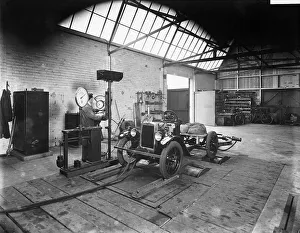 Garage Prints: Morris Minor on test, Cowley, Oxfordshire, c1930