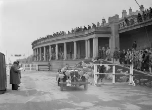 Blackpool Gallery: Morris Ten Six open tourer of RJ Morton competing in the Blackpool Rally, 1936. Artist