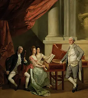 Cello Prints: The Morse and Cator Family, c1784. Creator: Johan Zoffany