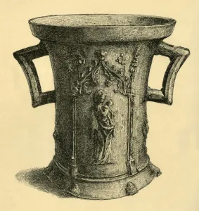 Victoria Albert Museum Prints: Mortar, 14th century?, (1881). Creator: W E Mackaness