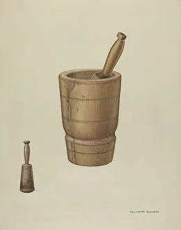 Mortar and Pestle, c. 1937. Creator: Wellington Blewett