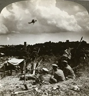 Gunner Prints: Mortars in the trenches, World War I, 1914-1918. Artist: Realistic Travels Publishers