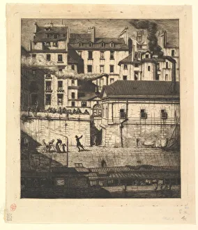 The Mortuary, Paris (La Morgue), 1854. Creator: Charles Meryon