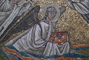 Mosaic of an angel, 6th century