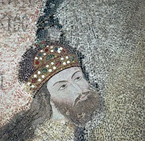 Mosaic of the Byzantine Emperor Isaac Commenus, 14th century