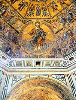 Judgement Prints: Mosaic ceiling, Baptistry of St John, Florence, Italy