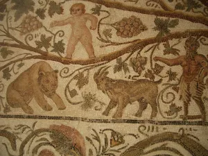 Vine Prints: Mosaic, El Jem Museum, El Djem, Tunisia, 2009. Creator: Amanda Waite