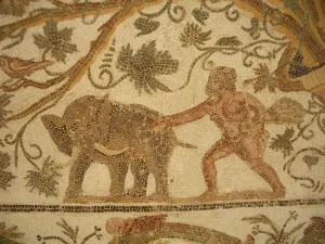 Vine Prints: Mosaic, El Jem Museum, El Djem, Tunisia, 2009. Creator: Amanda Waite