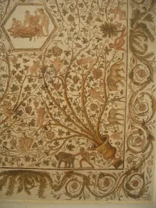 Vine Prints: Mosaic, El Jem Museum, El Djem, Tunisia, 2009. Creator: Amanda Waite