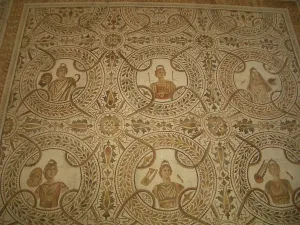 Tunisia Africa Prints: Mosaic, El Jem Museum, El Djem, Tunisia, 2009. Creator: Amanda Waite