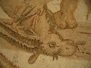 Tunisia Africa Prints: Mosaic, El Jem Museum, El Djem, Tunisia, 2009. Creator: Amanda Waite