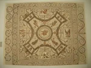 Tunisia Africa Prints: Mosaic, El Jem Museum, El Djem, Tunisia, 2009. Creator: Amanda Waite
