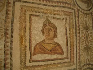 Tunisia Africa Prints: Mosaic, El Jem Museum, El Djem, Tunisia, 2009. Creator: Amanda Waite