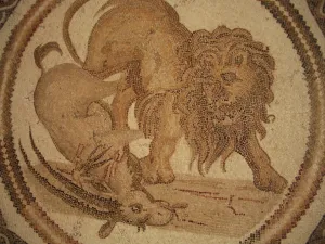 Claw Prints: Mosaic, El Jem Museum, El Djem, Tunisia, 2009. Creator: Amanda Waite