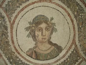 Tunisia Africa Prints: Mosaic, El Jem Museum, El Djem, Tunisia, 2009. Creator: Amanda Waite