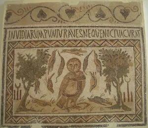Mosaic, El Jem Museum, El Djem, Tunisia, 2009. Creator: Amanda Waite