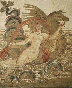 Hippocampi Prints: Mosaic, El Jem Museum, El Djem, Tunisia, 2009. Creator: Amanda Waite