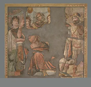 Mosaic Floor with Achilles and Briseis, A.D. 100-300. Creator: Unknown