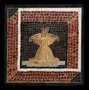 Mosaic Floor Panel Depicting a Brazier, 2nd century. Creator: Unknown