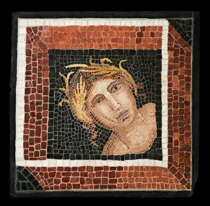 Mosaic Floor Panel Depicting a Personification of a Season, 2nd century. Creator: Unknown