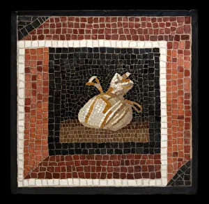 Mosaic Floor Panel Depicting a Sack, 2nd century. Creator: Unknown