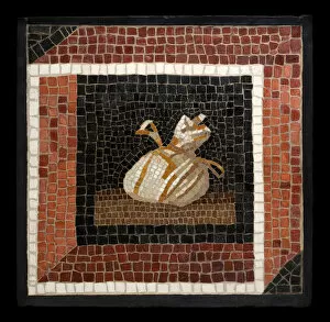 Mosaic Floor Panel Depicting a Sack, 2nd century. Creator: Unknown