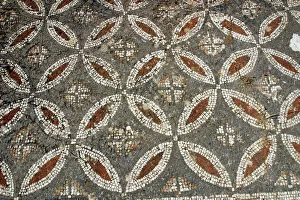 Mosaic floor, ruins of the Basilica of Ayia Trias, Famagusta, North Cyprus