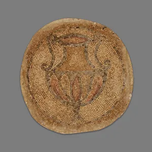 Mosaic Fragment with Classical Vase, 4th-5th century. Creator: Unknown