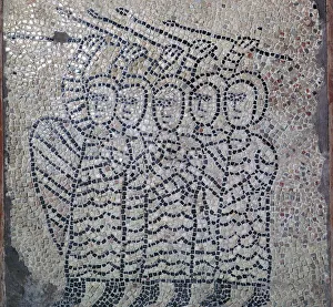 Ravenna Prints: Mosaic of Frankish soldiers of the fourth crusade, 13th century