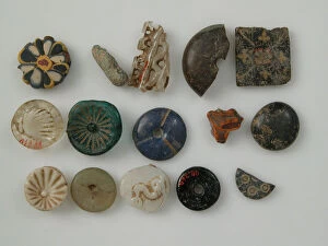 Mosaic Glass Fragments, Coptic, 4th-early 5th century. Creator: Unknown