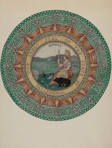Bear Collection: Mosaic Marble 'Ornament', c. 1936. Creator: Gordena Jackson