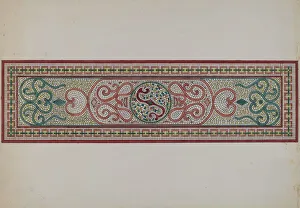 Ellen Duncan Gallery: Mosaic Pattern in Doorstep, c. 1936. Creator: Ellen Duncan