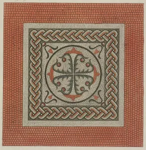 Mosaic pavement from the British Museum, Holborn, London, 1812