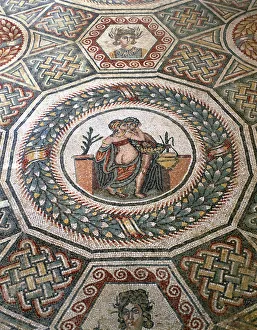 Mosaic in the Roman Villa of Casale, near Piazza Armerina, Sicily, Italy