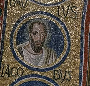 Mosaic detail showing St Paul, 5th century