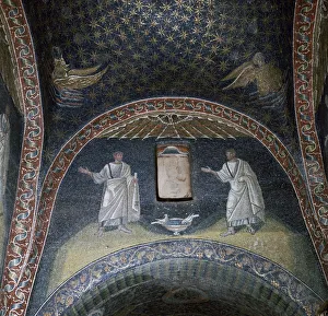 Mosaic of St Paul and St Peter in the Mausoleum of Galla Placidia, 5th century Mosaic of St Paul and St Peter in the Mausoleum of Galla Placidia, 5th century