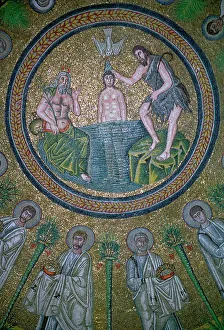 Mosaics of the Dome in the Bapistry of the Arians, 5th century Mosaics of the Dome in the Bapistry of the Arians, 5th century