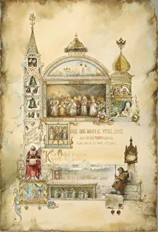 Gold Und White Colours On Paper Prints: Moscow, 1894. Artist: Bem, Elizaveta Merkuryevna (1843-1914)