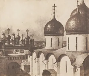 Moscow, Domes of Churches in the Kremlin, 1852. Creator: Roger Fenton Moscow, Domes of Churches in the Kremlin, 1852. Creator: Roger Fenton