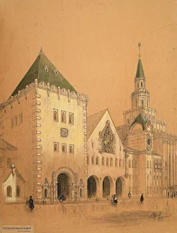 Moscow Kazansky railway station (Project), 1913. Creator: Shchusev, Alexey Viktorovich