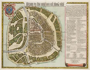 The Moscow Kremlin Map of the 16th century (Castellum Urbis Moskvae), 1662. Artist: Blaeu, Willem Janszoon (1571-1638)