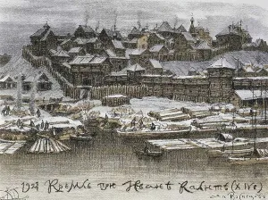 Riverside Gallery: The Moscow Kremlin at the time of Tsar Ivan I Kalita, 1921