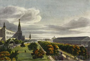Pushkin Prints: Moscow Manege and Alexander Garden, 1825