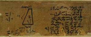 Images Dated 3rd August 2018: The Moscow Mathematical Papyrus (Golenishchev Mathematical Papyrus) Detail: 14th problem, ca 1840BC
