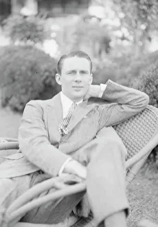 Moseley, F.S. Mr. seated outdoors, 1931 June 14. Creator: Arnold Genthe