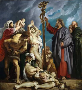 Serpent Collection: Moses and the Brazen Serpent, 1609-1610. Creator: Rubens, Pieter Paul (1577-1640)