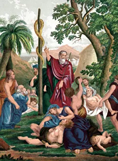 Moses and the brazen serpent, c1860