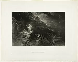 John Martin Gallery: Moses Breaketh The Tables, from Illustrations of the Bible, 1833 / 34. Creator: John Martin