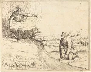 Moses and the Burning Bush, 1548. Creator: Augustin Hirschvogel
