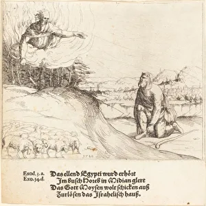 Moses and the Burning Bush, 1548. Creator: Augustin Hirschvogel